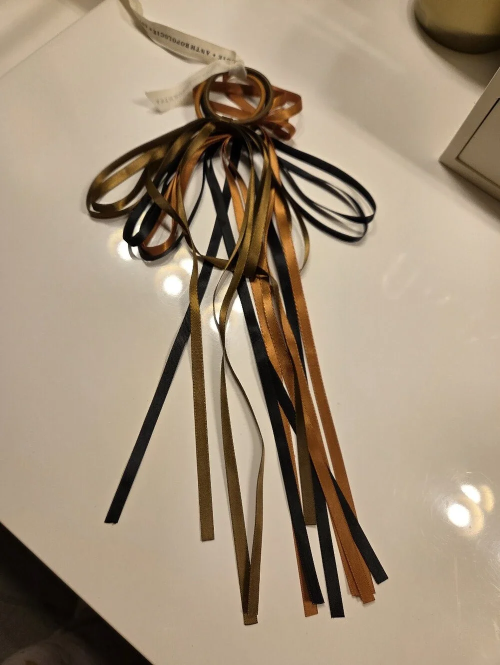Anthropologie Ribbon Bow Hair Ties Set Of 3